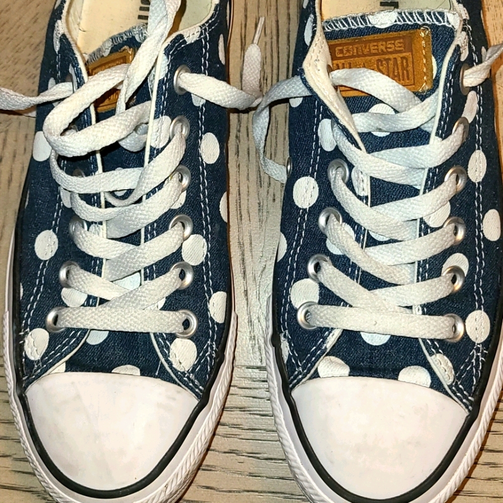 Denim and Polka Dot Converse All-Stars